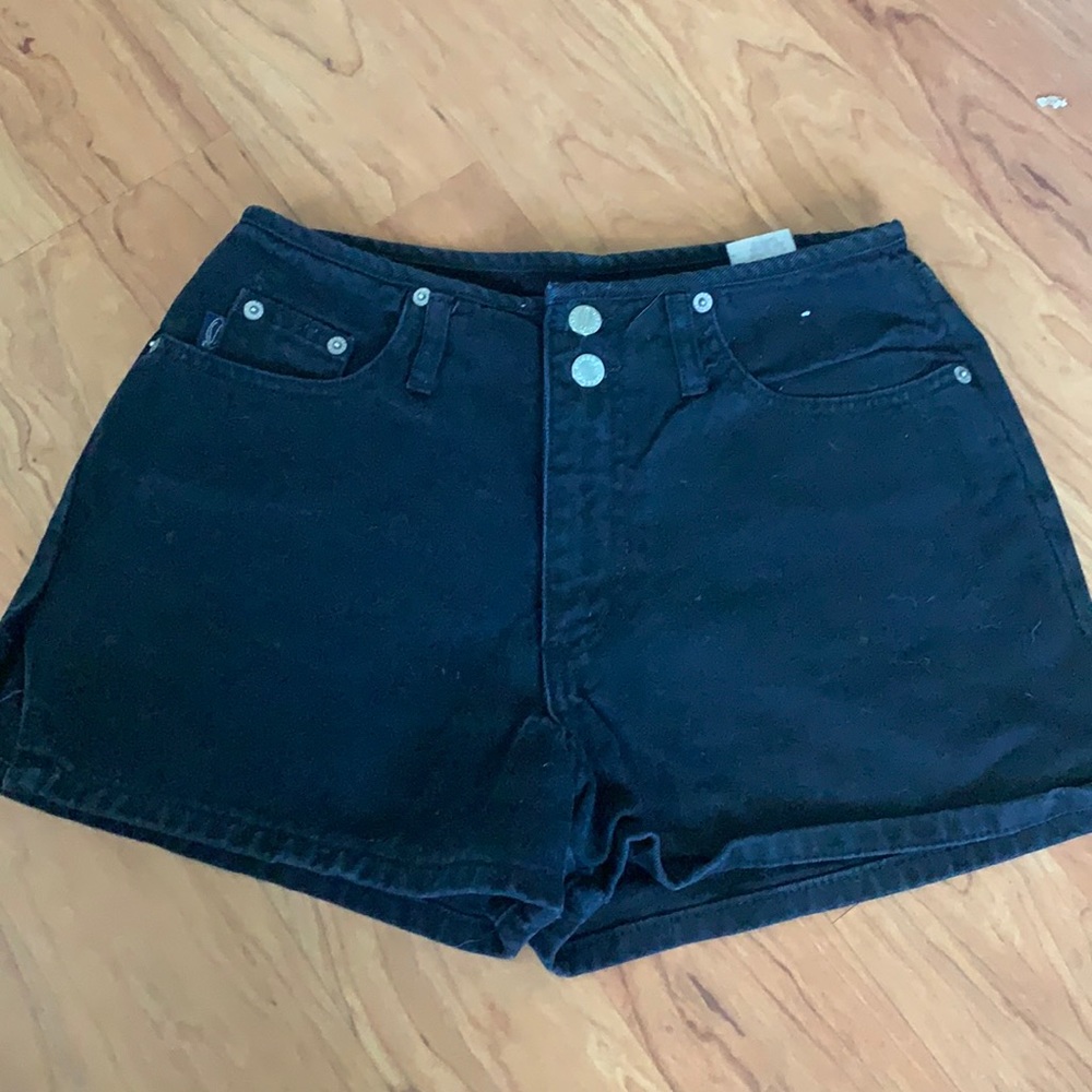 Vintage black Jean shorts with side slits